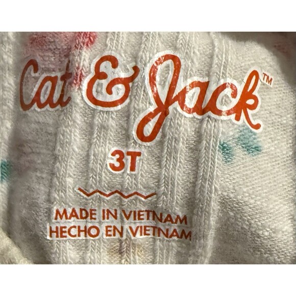 Cat & Jack Girls 3T Long Sleeve Shirt Bundle – Floral Print & Heart Print - Picture 6 of 7